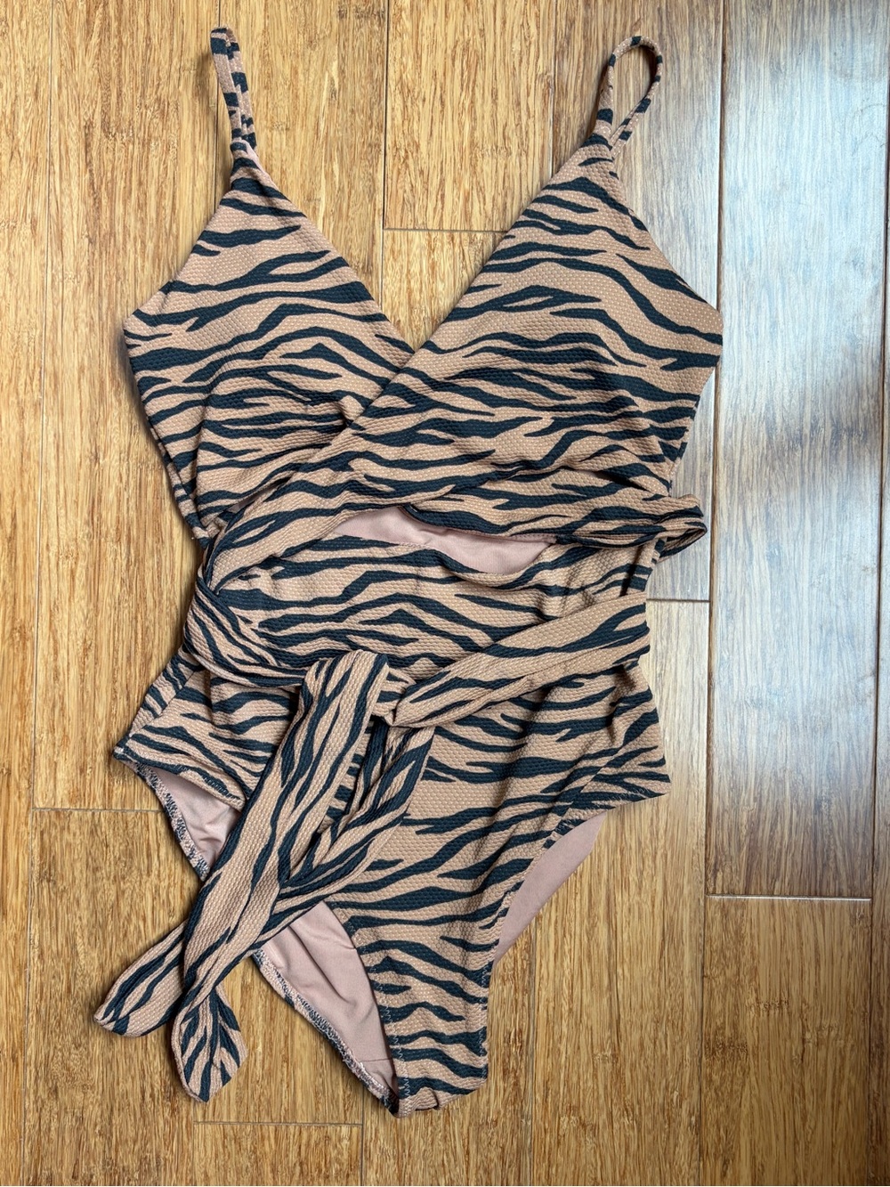 Aerie Leopard Wrap One Piece Suit size medium